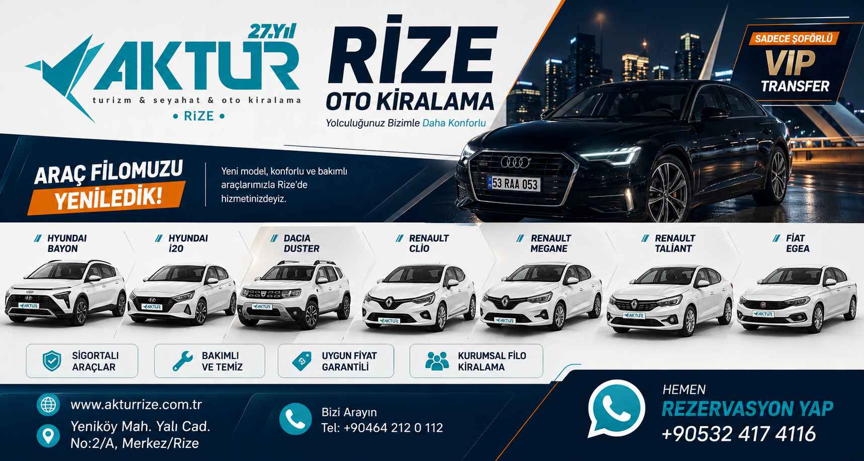 Rize Araç Kiralama, Rent a Car ve Havalimanı Transfer Seçenekleri